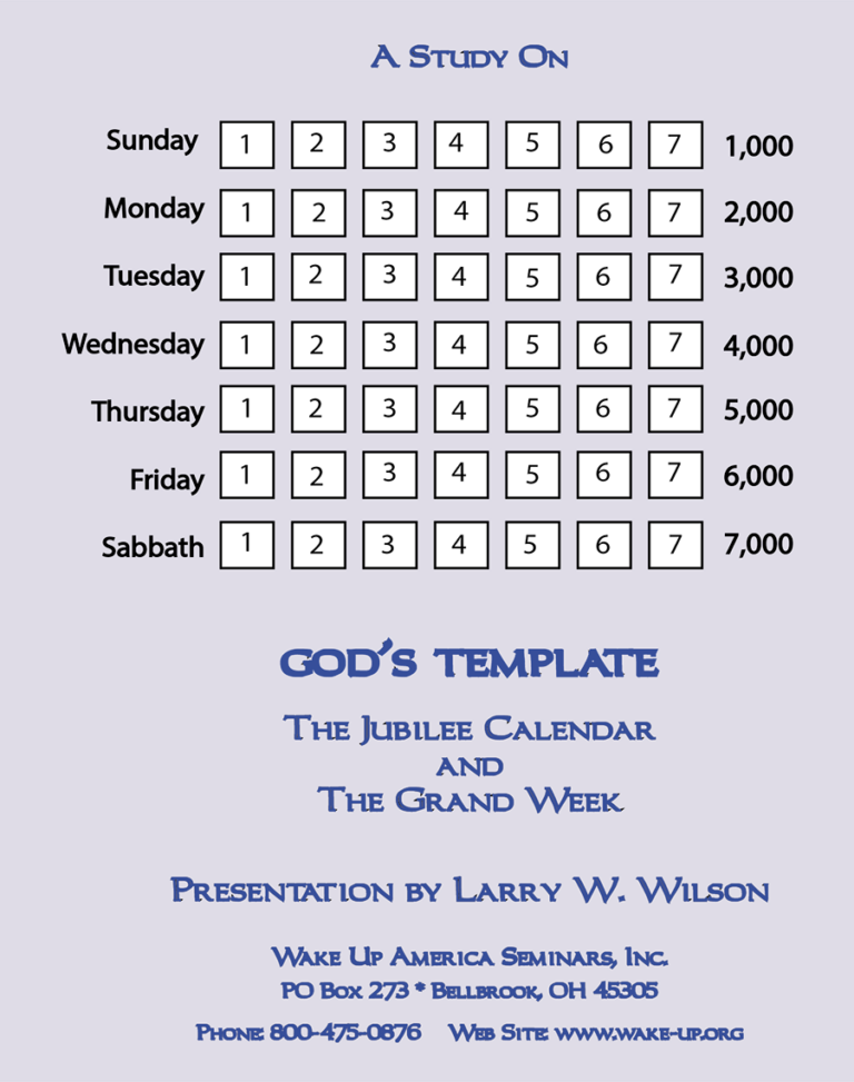 DVD Explanation for The Jubilee Calendar & The Grand Week - God's Template